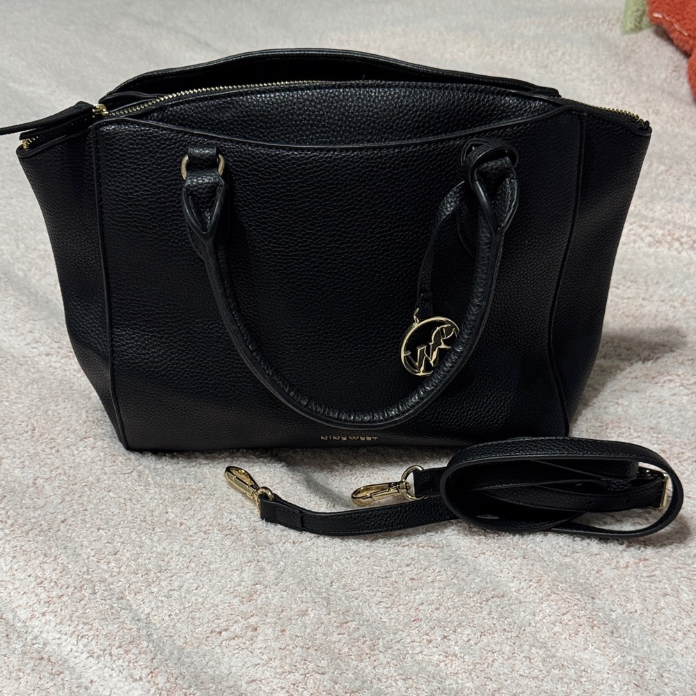 Nine West Paisley Satchel gold hardware crossbody